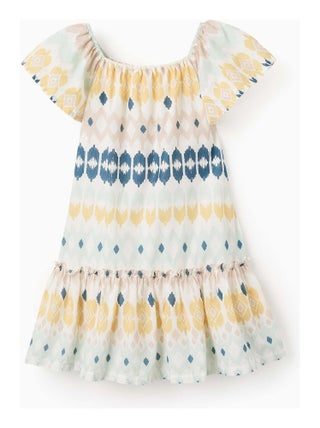 Robe avec Motif Ethnique