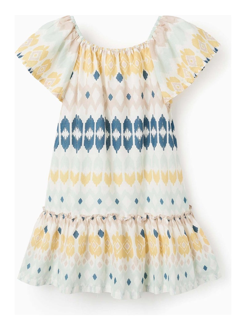 Robe avec Motif Ethnique Beige clair - Kiabi