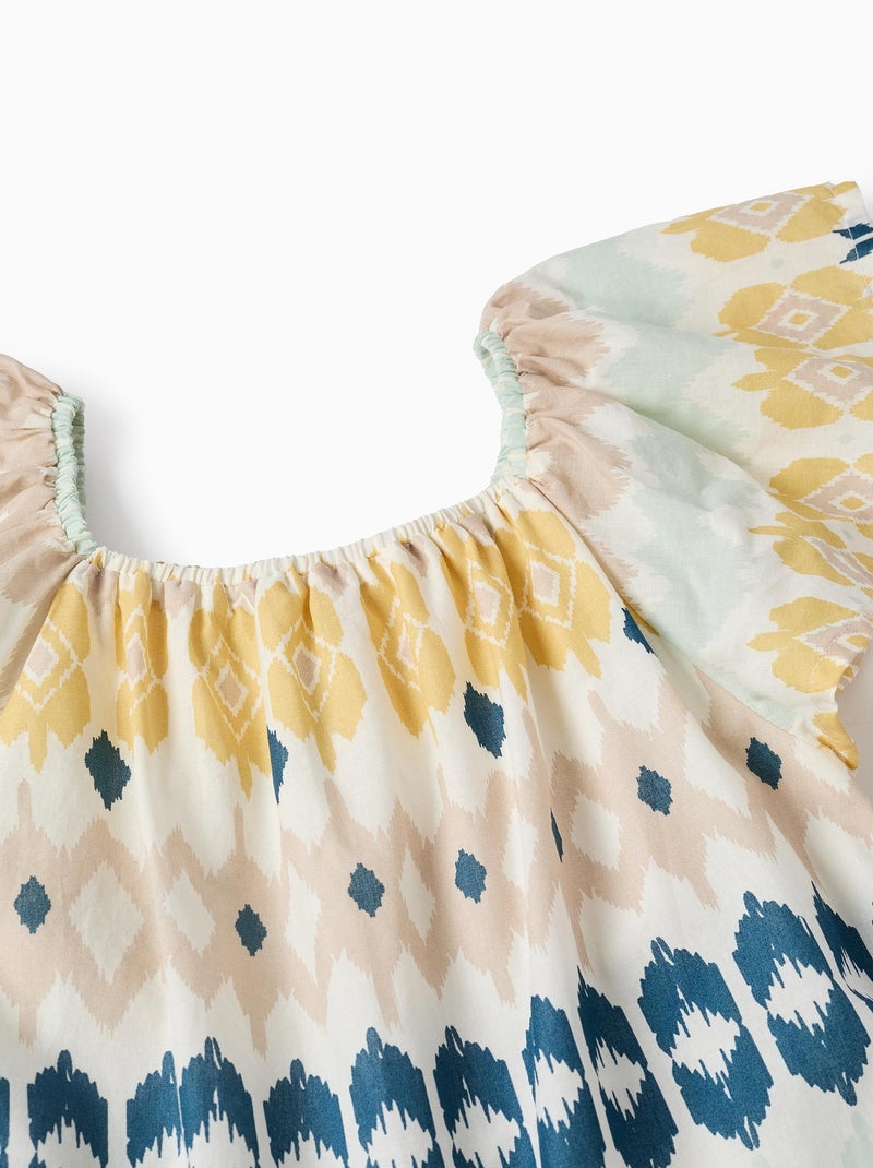 Robe avec Motif Ethnique Beige clair - Kiabi