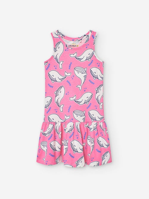 Robe avec Motif Jupe Froncée - Kiabi