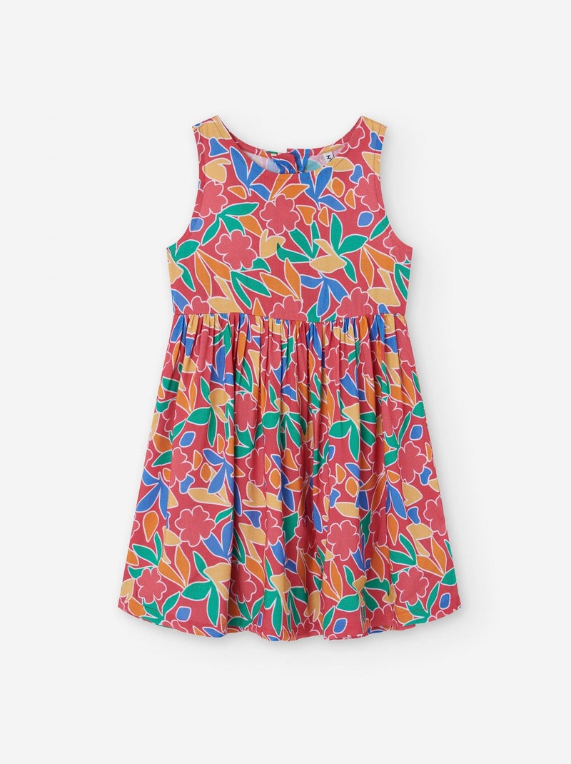 Robe avec Motif Multicolore Rose foncé - Kiabi