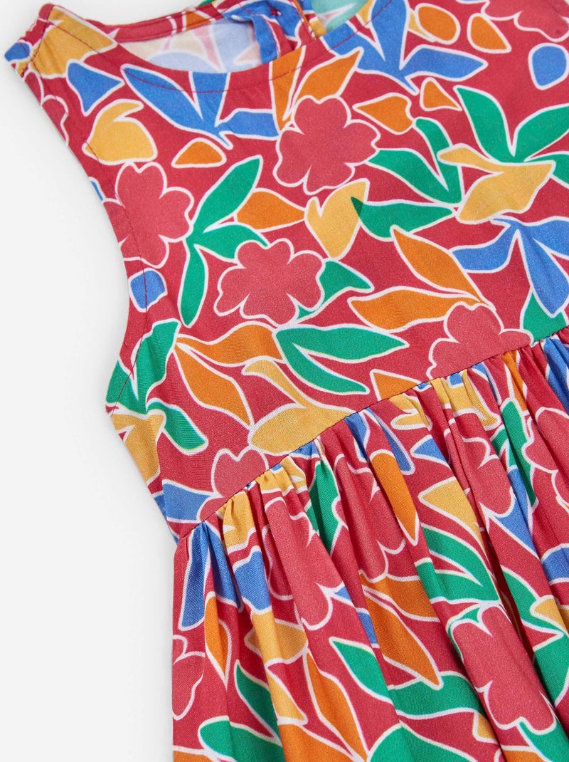 Robe avec Motif Multicolore Rose foncé - Kiabi