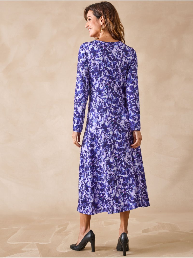 Robe avec noeud et effet drapé - DAXON Violet/Rose - Kiabi