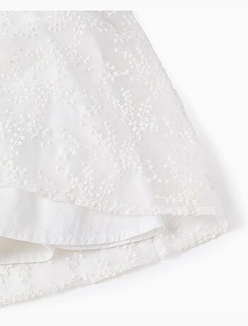 Robe avec nœud et manches cape à volants