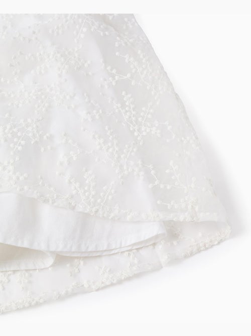 Robe avec nœud et manches cape à volants - Kiabi