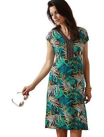 Robe avec perles fantaisie en maille