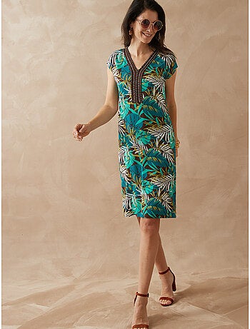 Robe avec perles fantaisie en maille