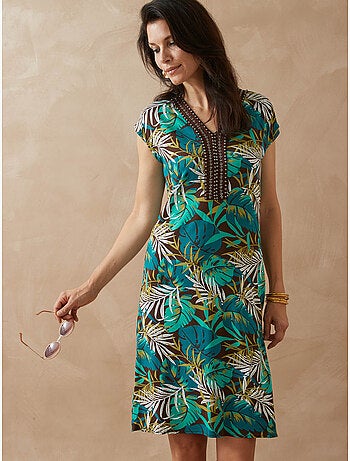 Robe avec perles fantaisie en maille