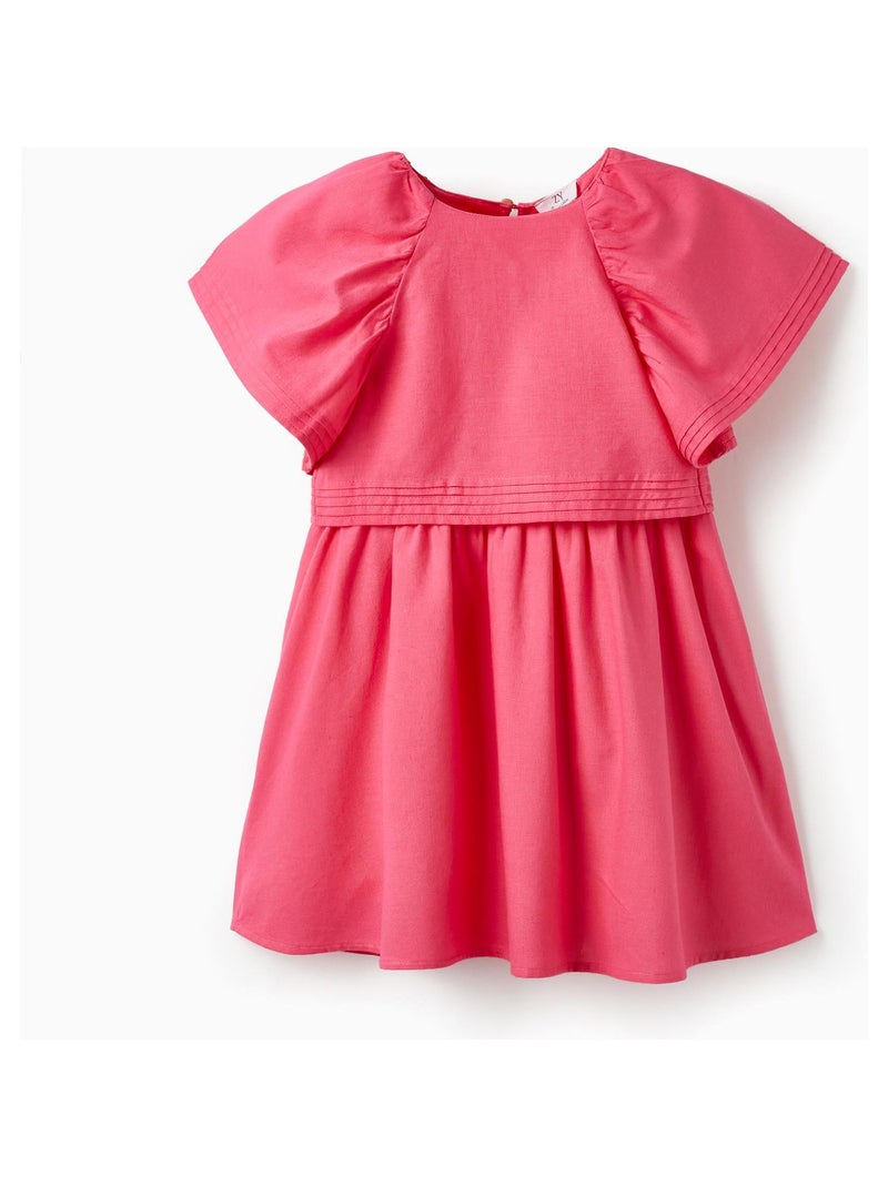 Robe avec superpositions pour fille 'Special Days' manches courtes CÉRÉMONIE Rose - Kiabi