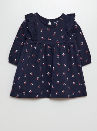 Robe avec volants en broderies anglaises