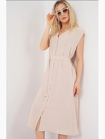 Robe ayrobin sans manches avec ceinture bdart