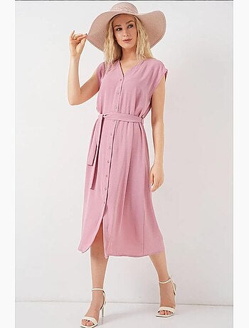 Robe ayrobin sans manches avec ceinture bdart