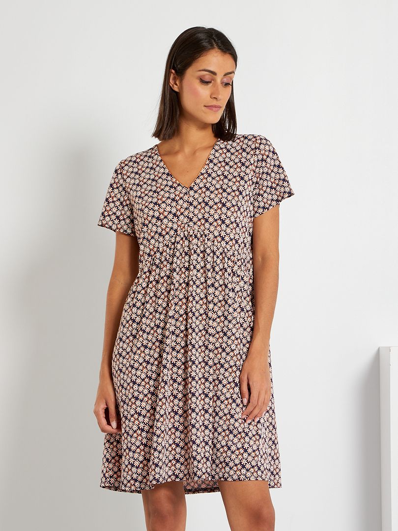 Robe babydoll bleu/orange Kiabi 11.00€