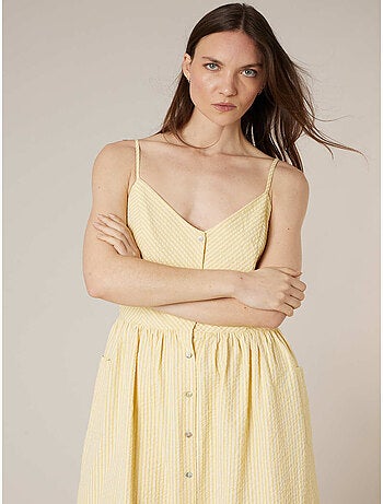 Robe babydoll femme texturée 'Deeluxe'