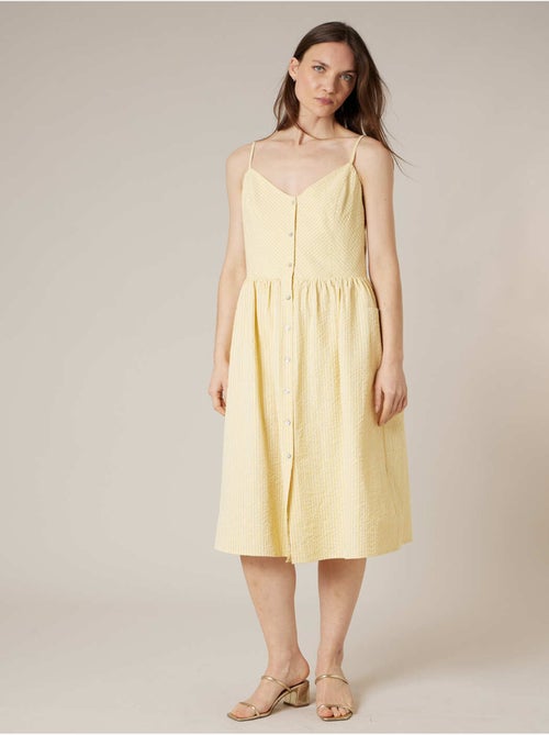 Robe babydoll femme texturée 'Deeluxe' - Kiabi