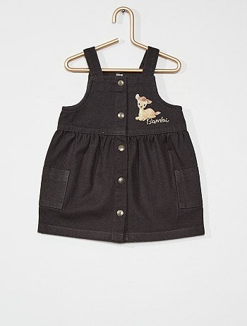 Robe Bebe Robe En Coton Robe Salopette Mode Bebe Fille Noir Kiabi