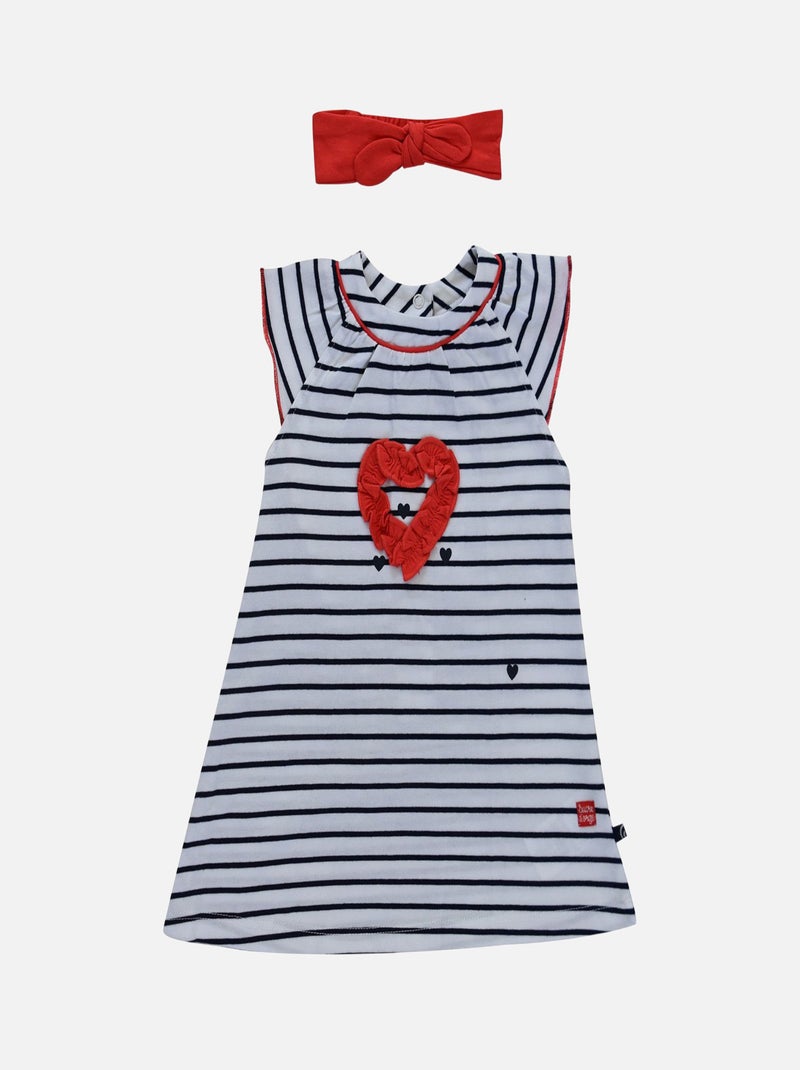 ROBE + BANDEAU CLEOPATRE Blanc - Kiabi