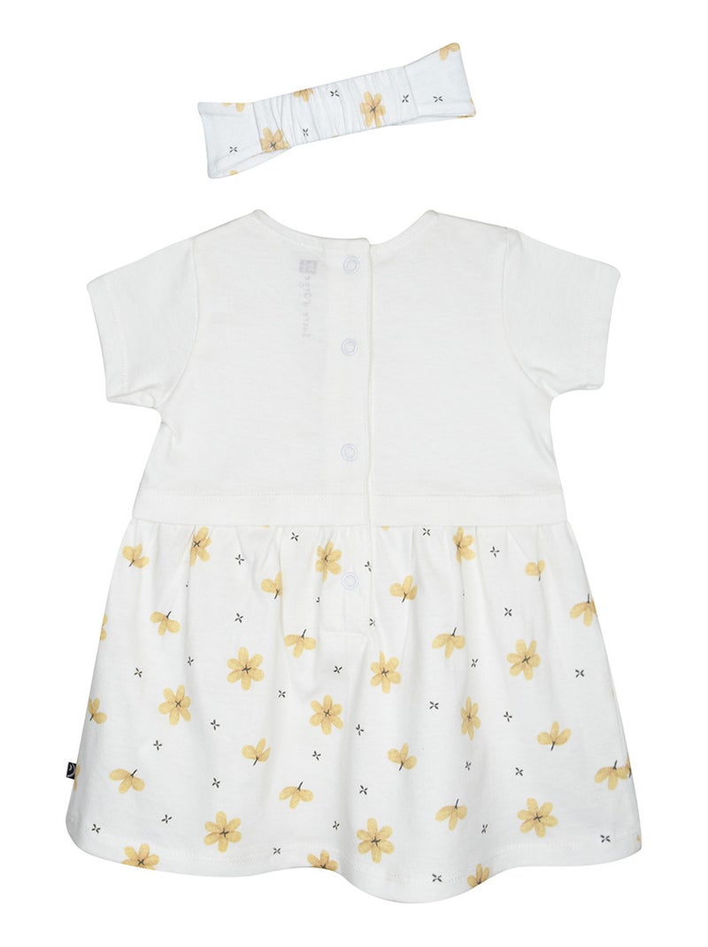 ROBE BANDEAU GIROFLEE BEBE Blanc - Kiabi