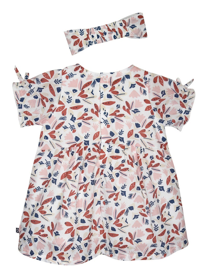 ROBE BANDEAU GIULIA MANCHES COURTES BEBE Blanc - Kiabi