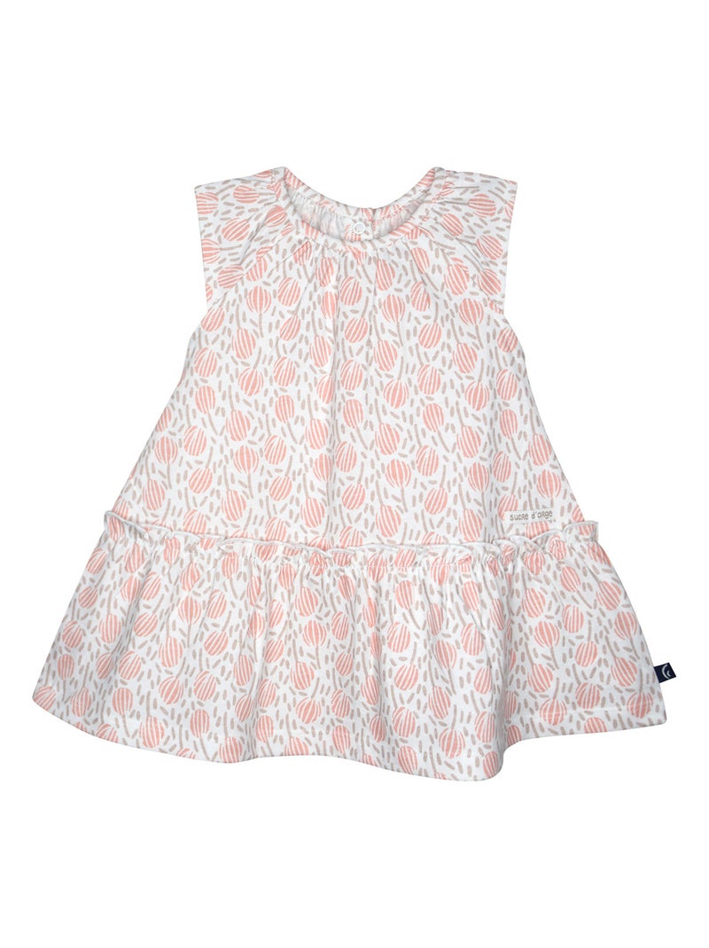 ROBE BANDEAU LILIROSE MANCHES COURTES BEBE Blanc - Kiabi