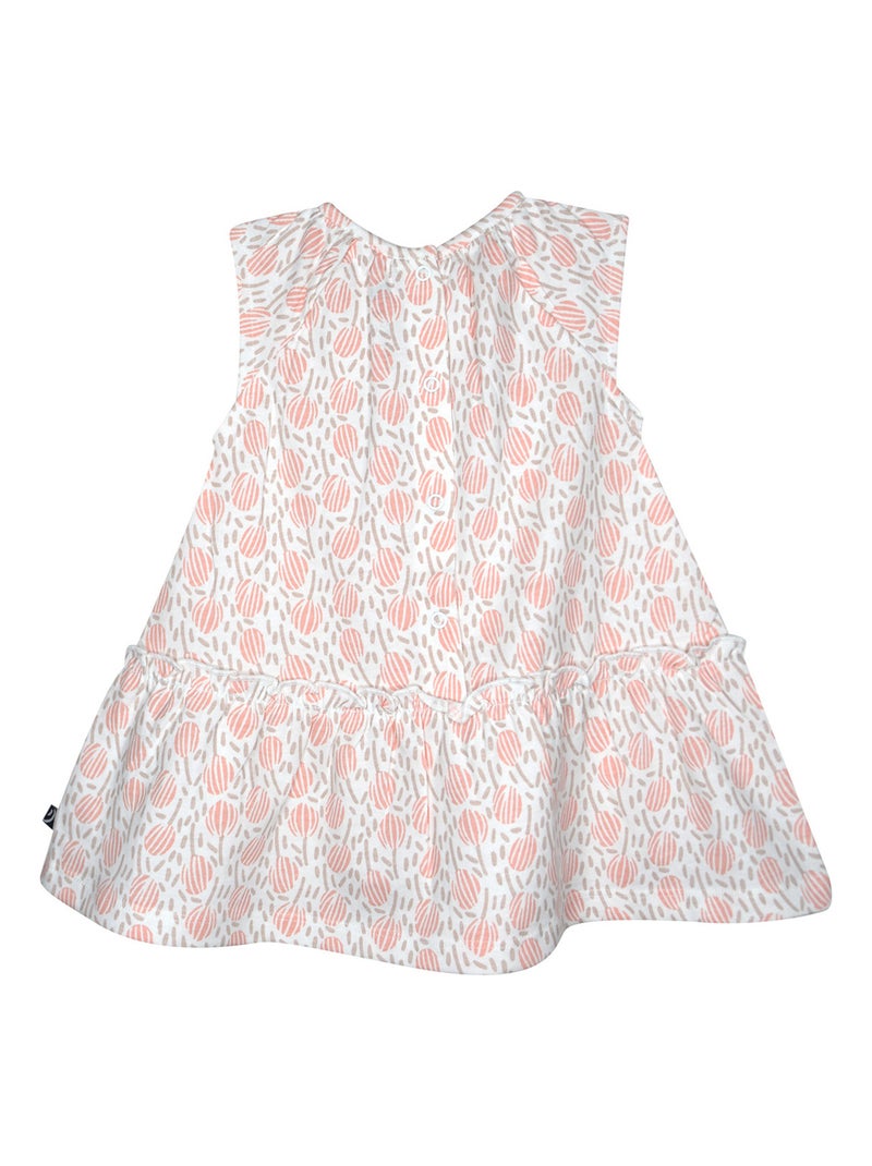 ROBE BANDEAU LILIROSE MANCHES COURTES BEBE Blanc - Kiabi