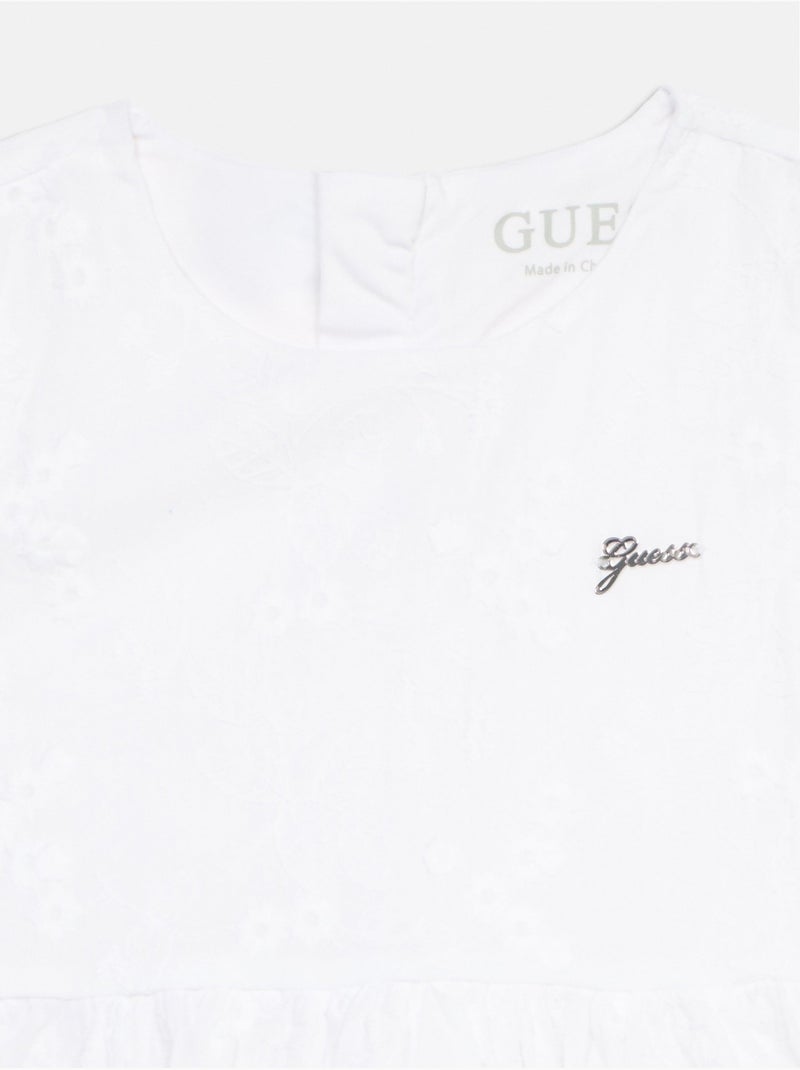 Robe Bébé à broderies - Guess kids Blanc - Kiabi
