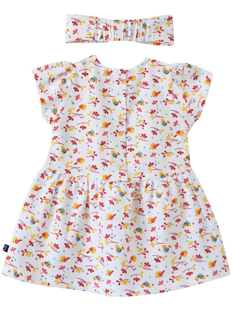 ROBE BEBE + BANDEAU ELENA Blanc - Kiabi