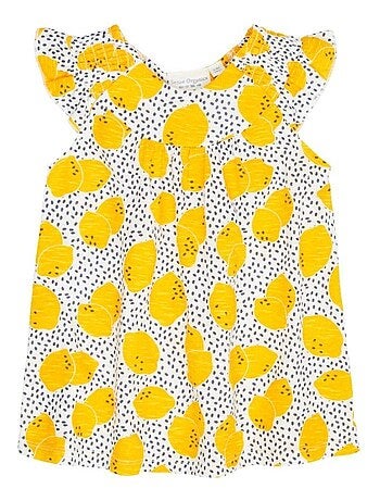 Robe Bébé en Coton Bio Citron