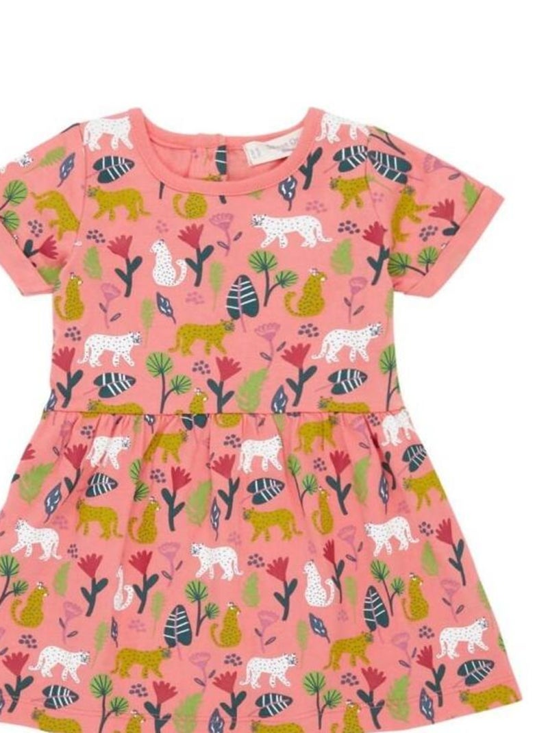 Robe Bébé en Coton Bio Savane Orange - Kiabi