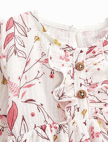 Robe bébé en gaze de coton Birdy