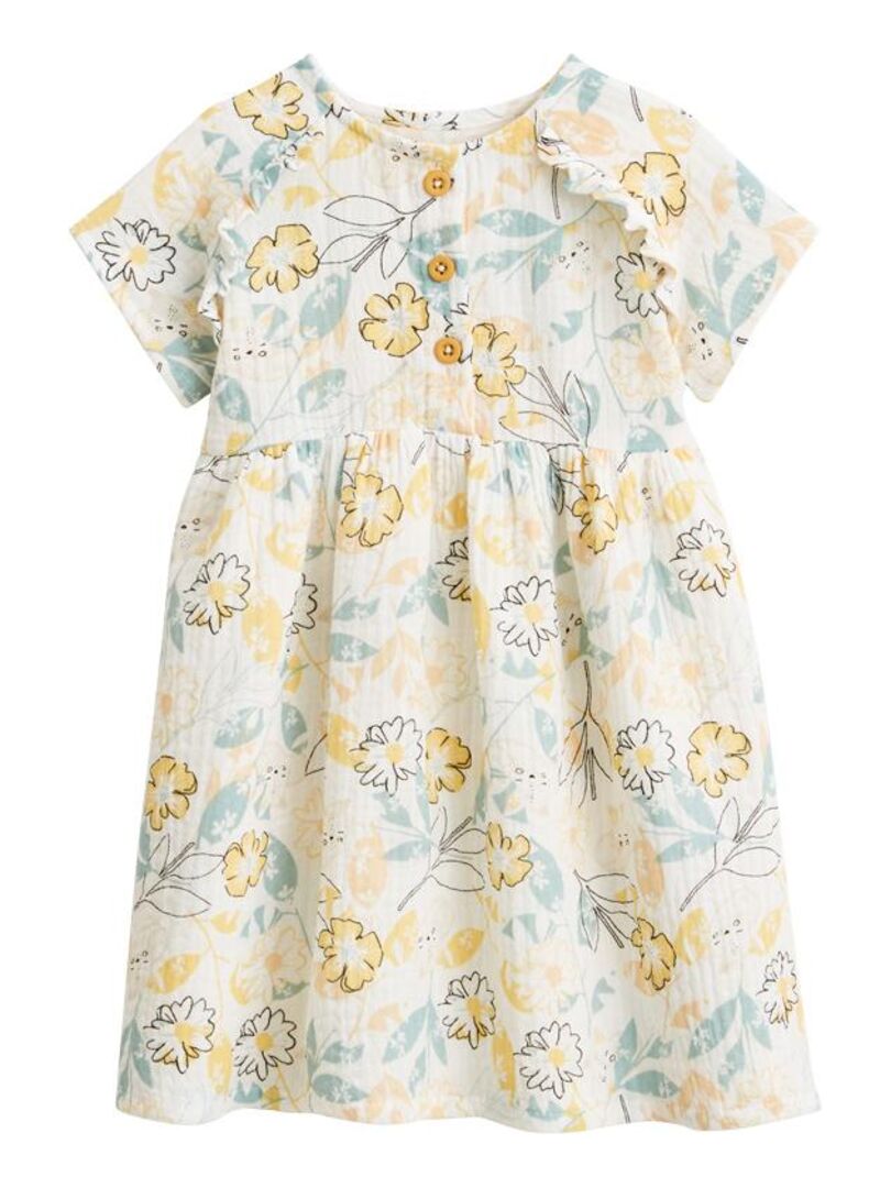 Robe bébé en gaze de coton Capucine Ecru - Kiabi