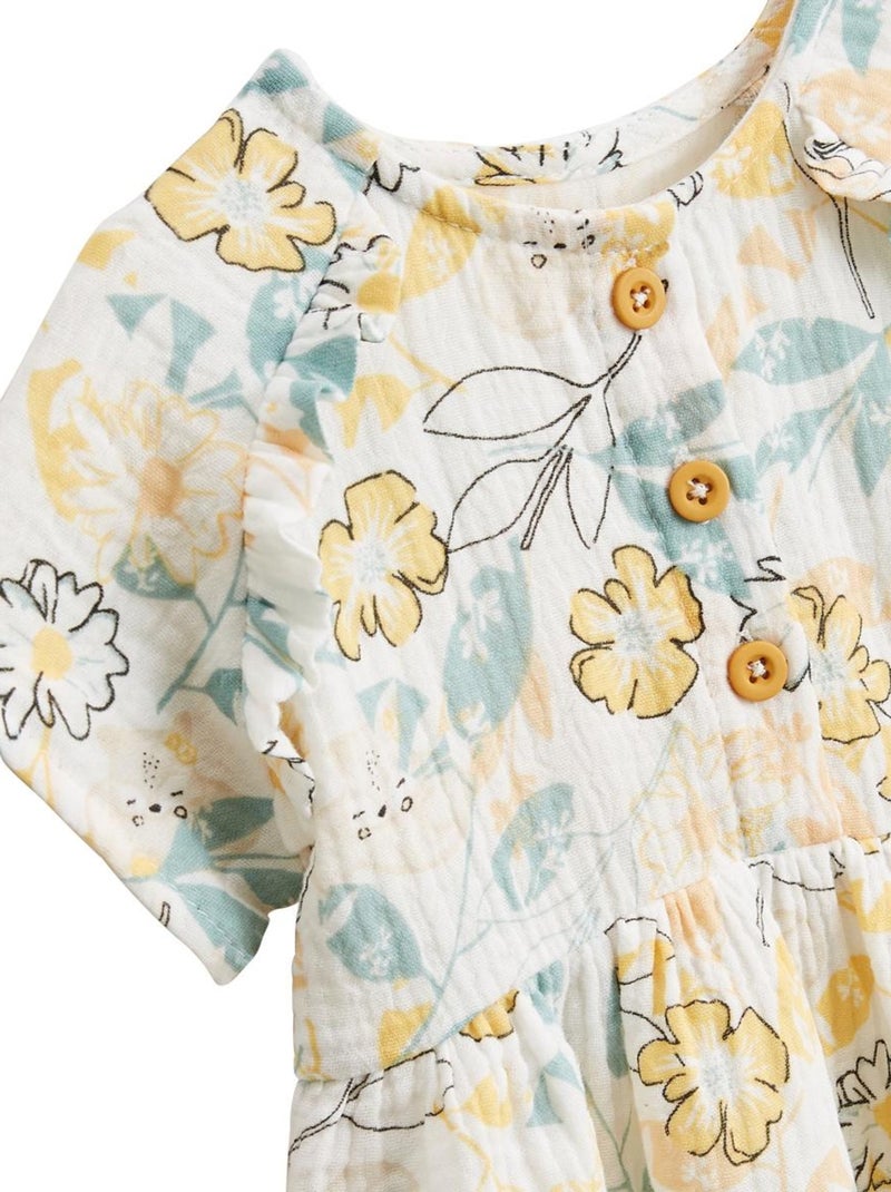 Robe bébé en gaze de coton Capucine Ecru - Kiabi