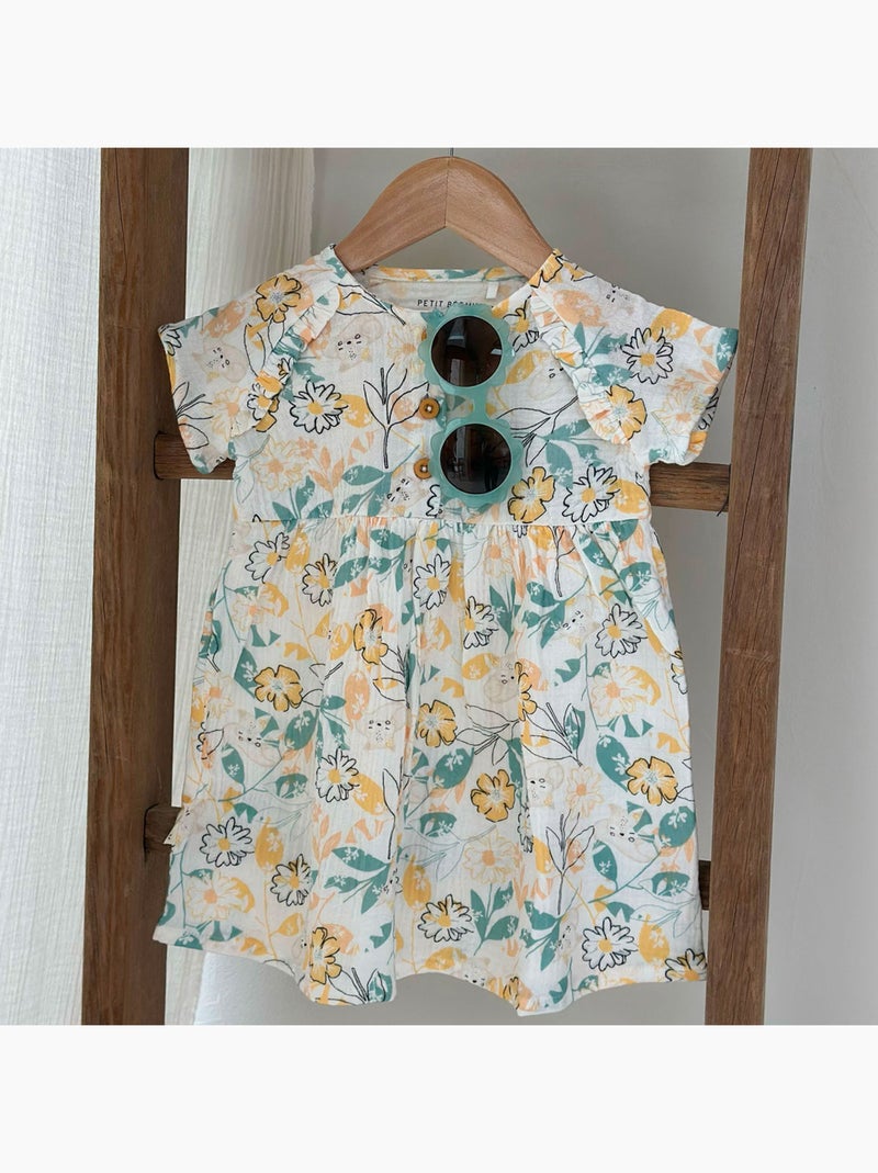 Robe bébé en gaze de coton Capucine Ecru - Kiabi