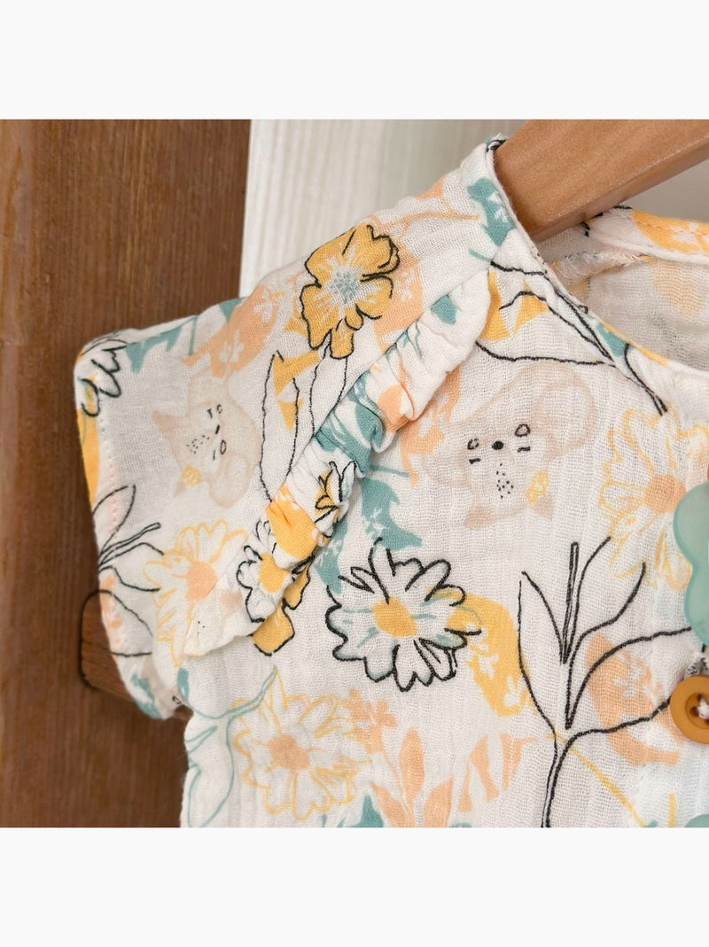 Robe bébé en gaze de coton Capucine Ecru - Kiabi