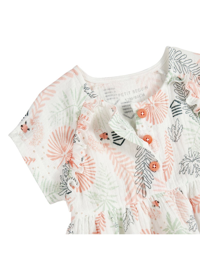 Robe bébé en gaze de coton Cilaos Ecru - Kiabi