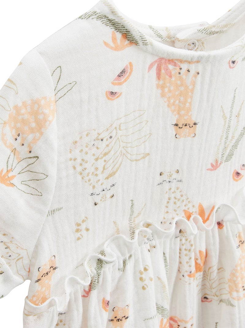 Robe bébé en gaze de coton Sierra Ecru - Kiabi