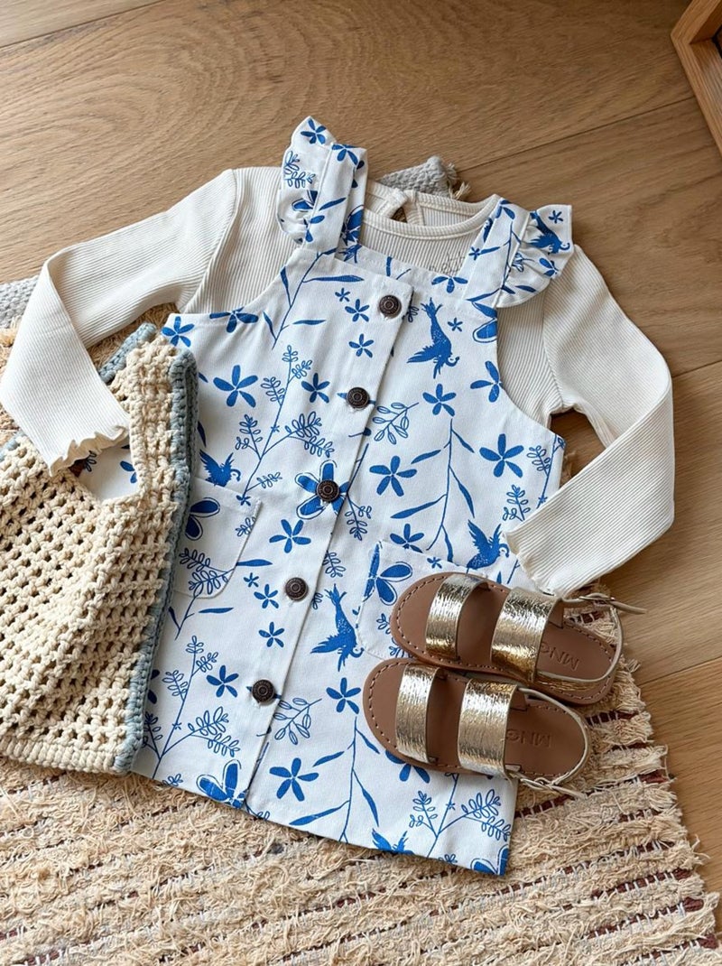 Robe bébé en jean écrue Océan d'amour Ecru - Kiabi