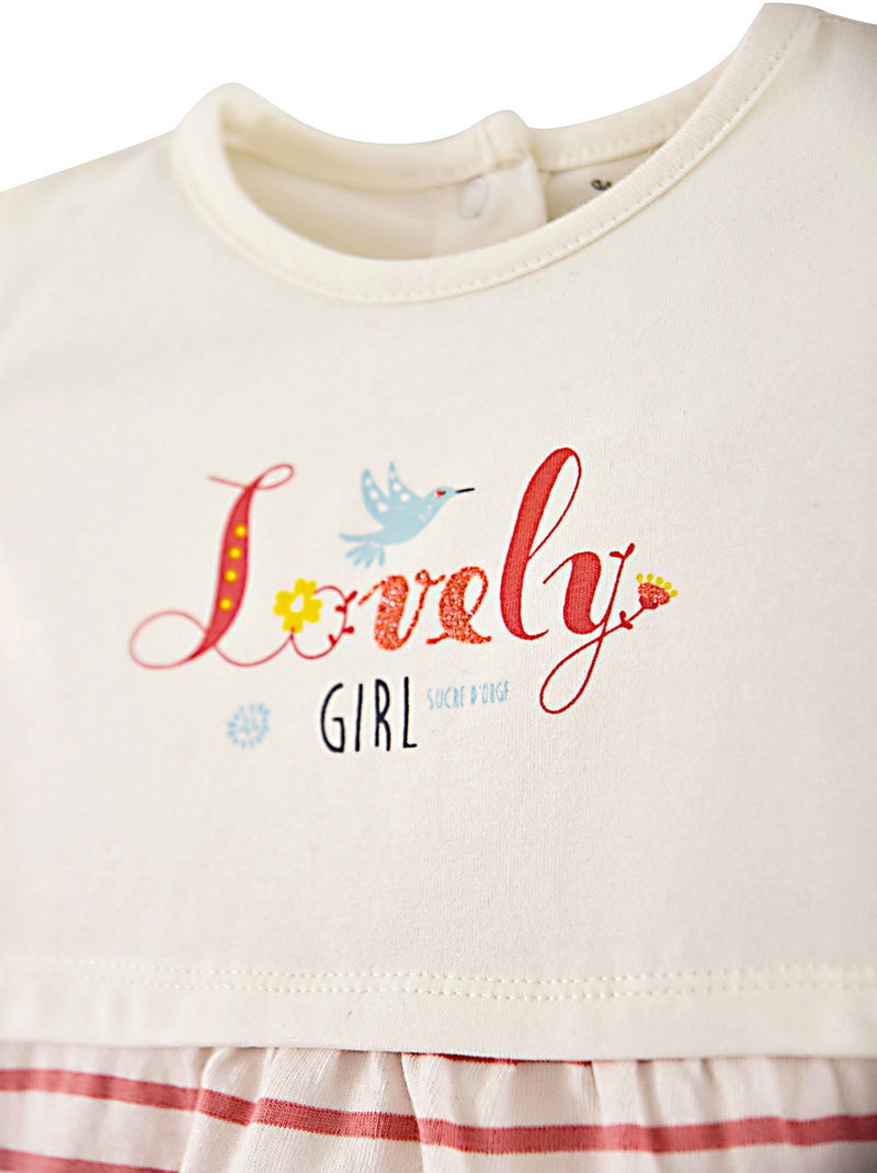 ROBE BÉBÉ EN JERSEY A RAYURES Blanc - Kiabi
