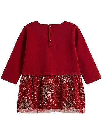 Robe bébé en molleton et tulle grace