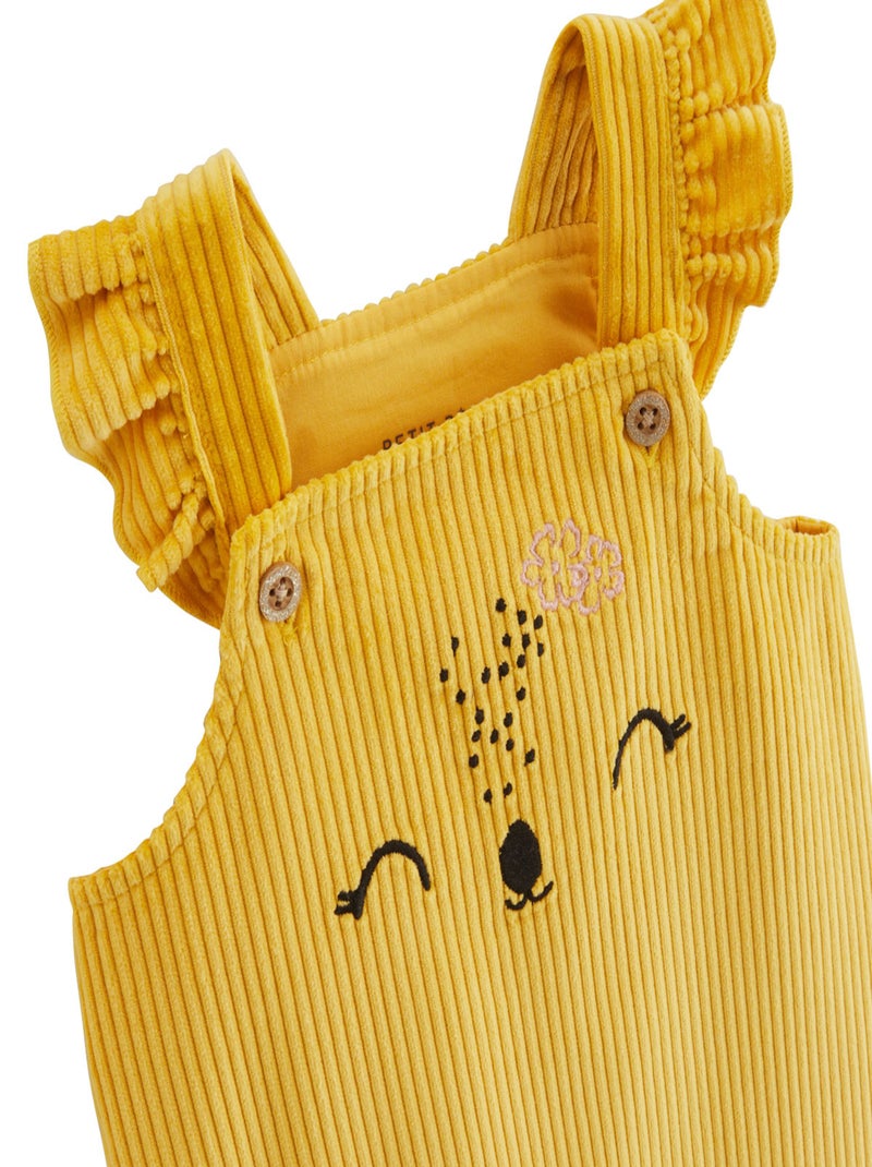 Robe bébé en velours côtelé Adele Jaune - Kiabi