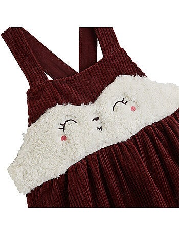 Robe bébé en velours côtelé aimée