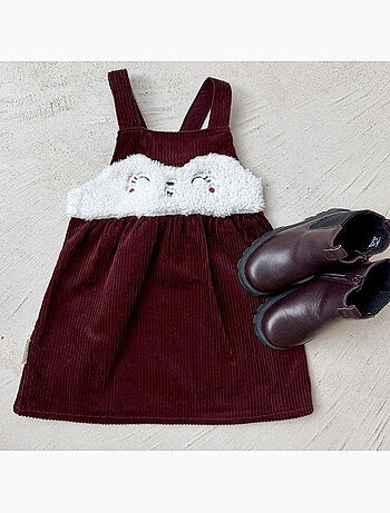 Robe bébé en velours côtelé aimée