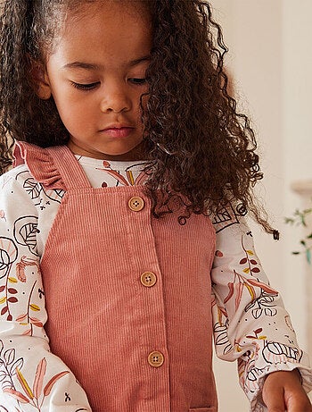 Robe bébé en velours côtelé Rosa