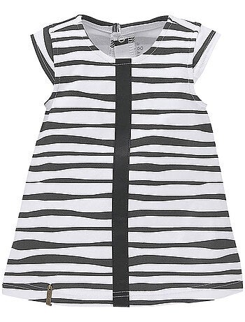 ROBE BEBE FILLE BLANC/NOIR