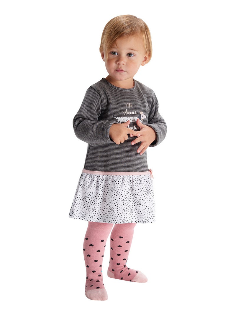 ROBE BEBE MOLLETON FIONNA Blanc - Kiabi