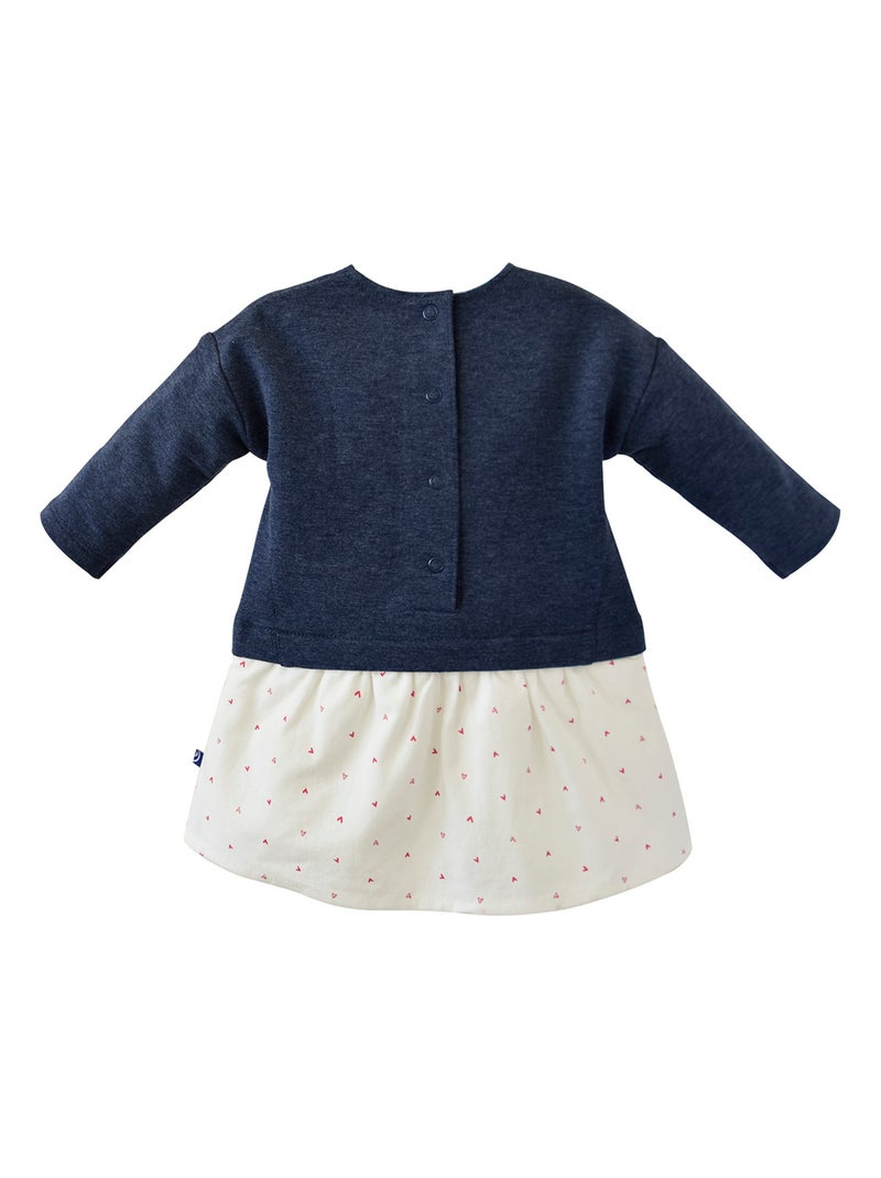 ROBE BEBE MOLLETON THEME CAMELIA Blanc - Kiabi