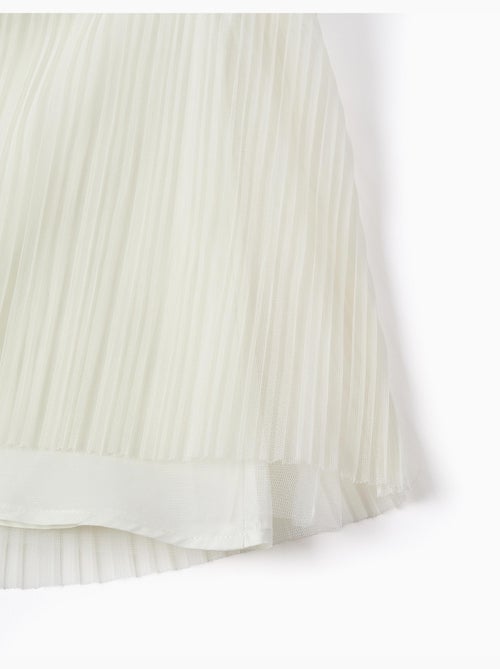 Robe bi-matière à manches courtes en tweed et maille - Kiabi