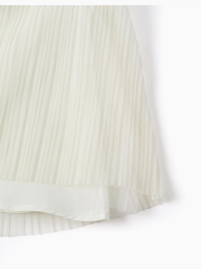 Robe bi-matière à manches courtes en tweed et maille Rose clair - Kiabi