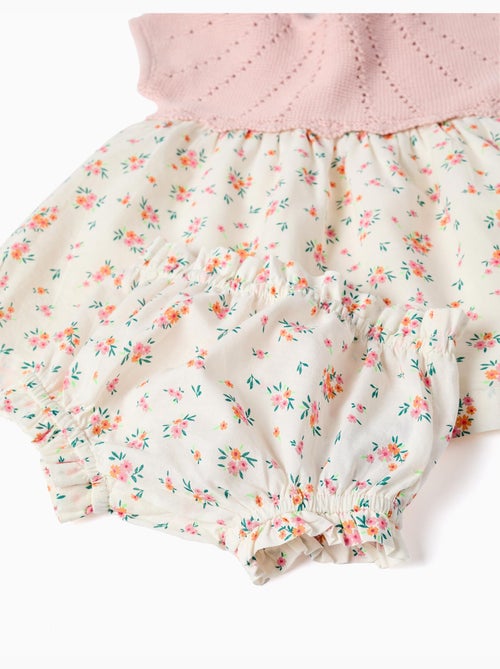 Robe bi-matière avec motif floral - Kiabi Robe bi-matière avec motif floral - Kiabi