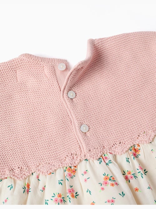 Robe bi-matière avec motif floral - Kiabi Robe bi-matière avec motif floral - Kiabi